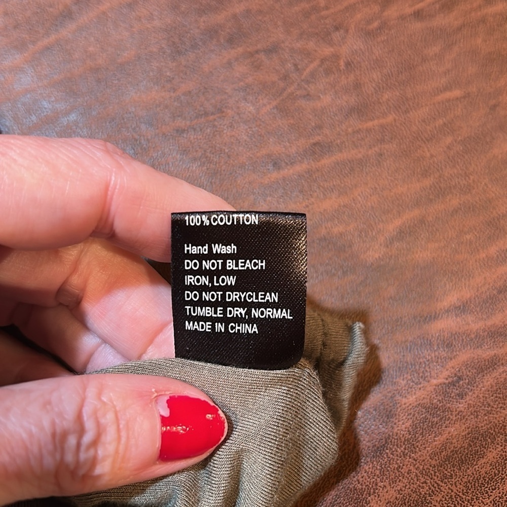 ANTHROPOLOGIE’S “POL” Army Green Distressed Tee Dress w/ Stud Decor Size M - Picture 13 of 13
